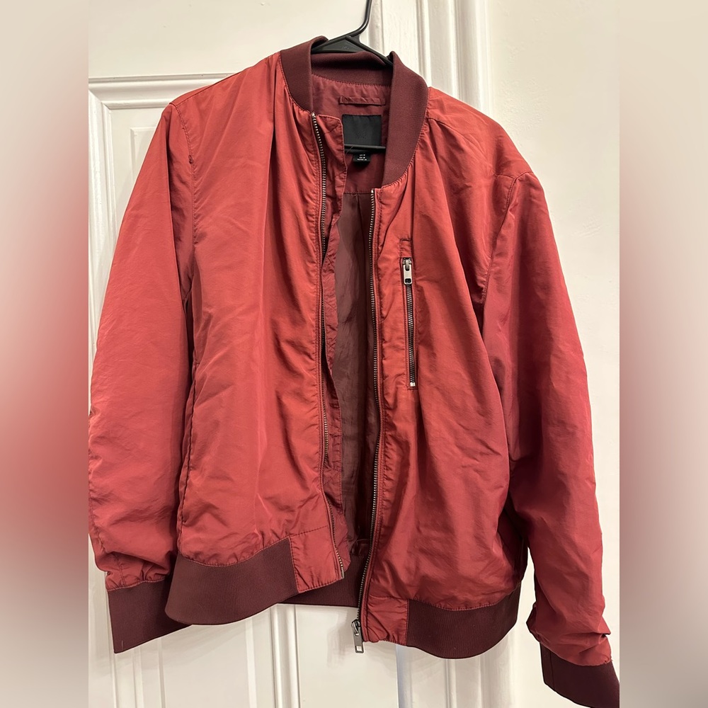 Men’s red/maroon H&M Bomber Jacket